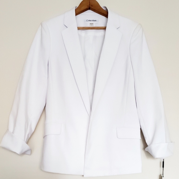 Calvin Klein Jackets & Blazers - Calvin Klein white open front blazer